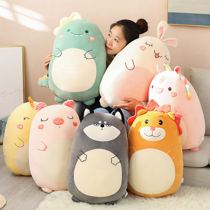 Khủng Long Gấu bông Thú Nhồi Bông Hình Heo / Chó Husky / Kỳ Lân Mềm Mại