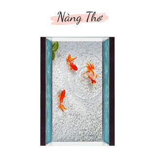 Tranh dán mặt đáy hồ cá nhiều kích thước_thiết kế nàng thơ