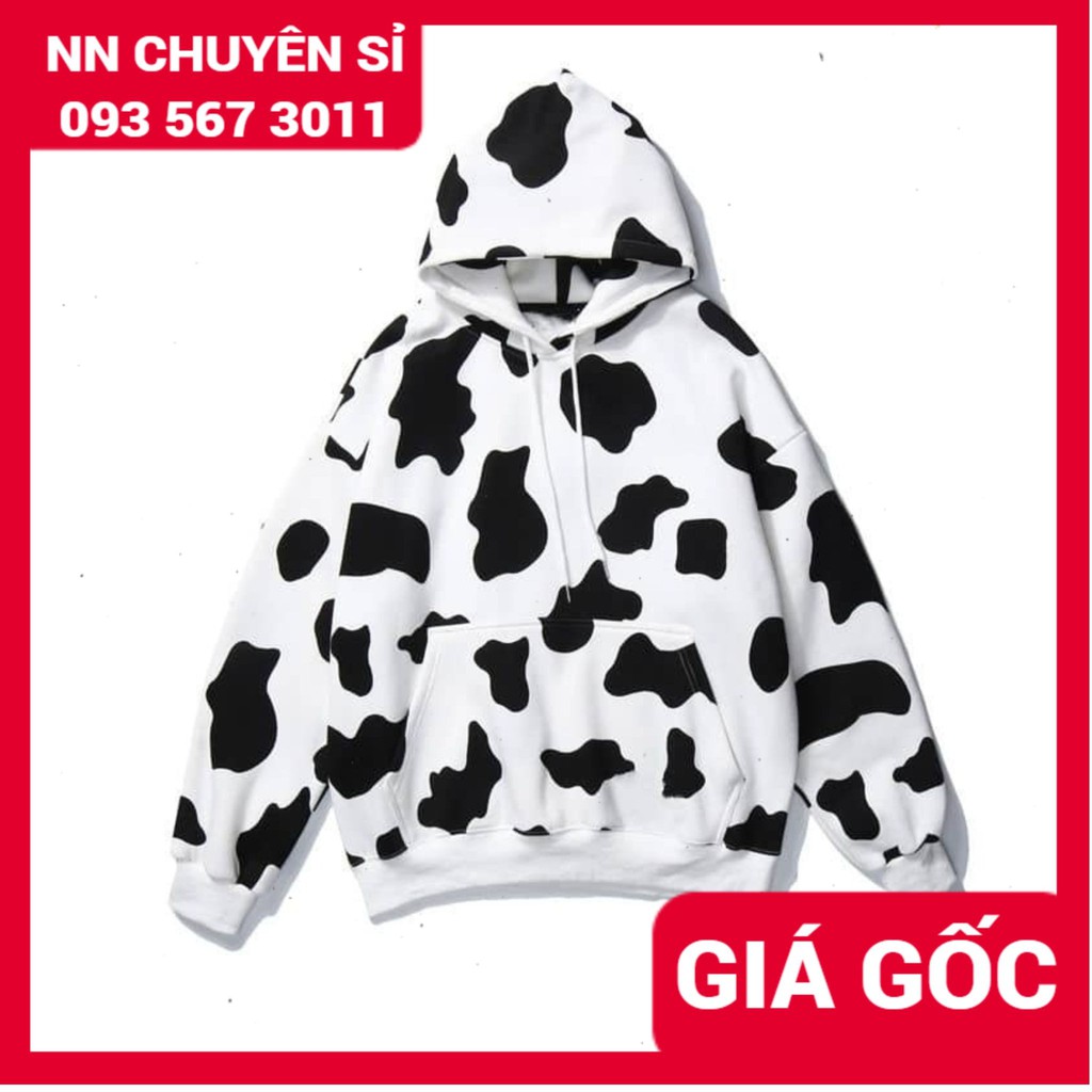 Áo hoodie bò sữa  Áo hoodie nam nữ in hình hoạt hình dễ thương AHD tổng hợp