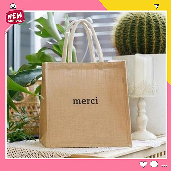 Túi Merci Túi Cói Đi Biển Túi Xách Cói Vintage Đẹp Đơn Giản Siêu Xinh Hottrend Mẫu Mới 2021