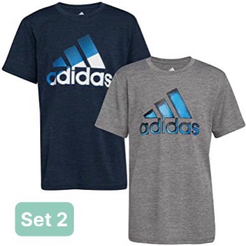 SET 2 ÁO THUN THỂ THAO ADIDAS YOUTH BOY’S 2-PACK PERFORMANCE TEES SIZE XL