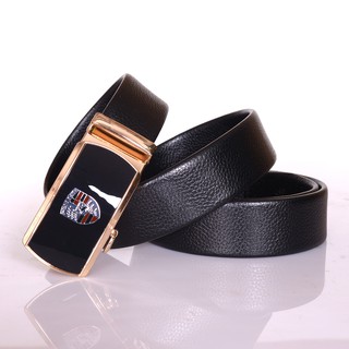 Thắt lưng nam dây da khóa tự động mặt bóng PRC