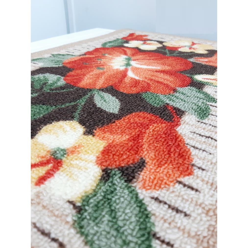 Thảm lau chân cao cấp thấm hút tốt họa tiết 40x60cm (Giao mẫu ngẫu nhiên)
