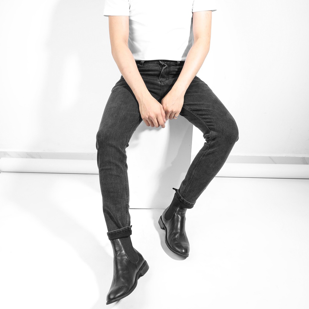 Quần jean nam co giãn cao cấp , jean màu xám slim fit trẻ trung 041L TOBY TBJ03 | BigBuy360 - bigbuy360.vn