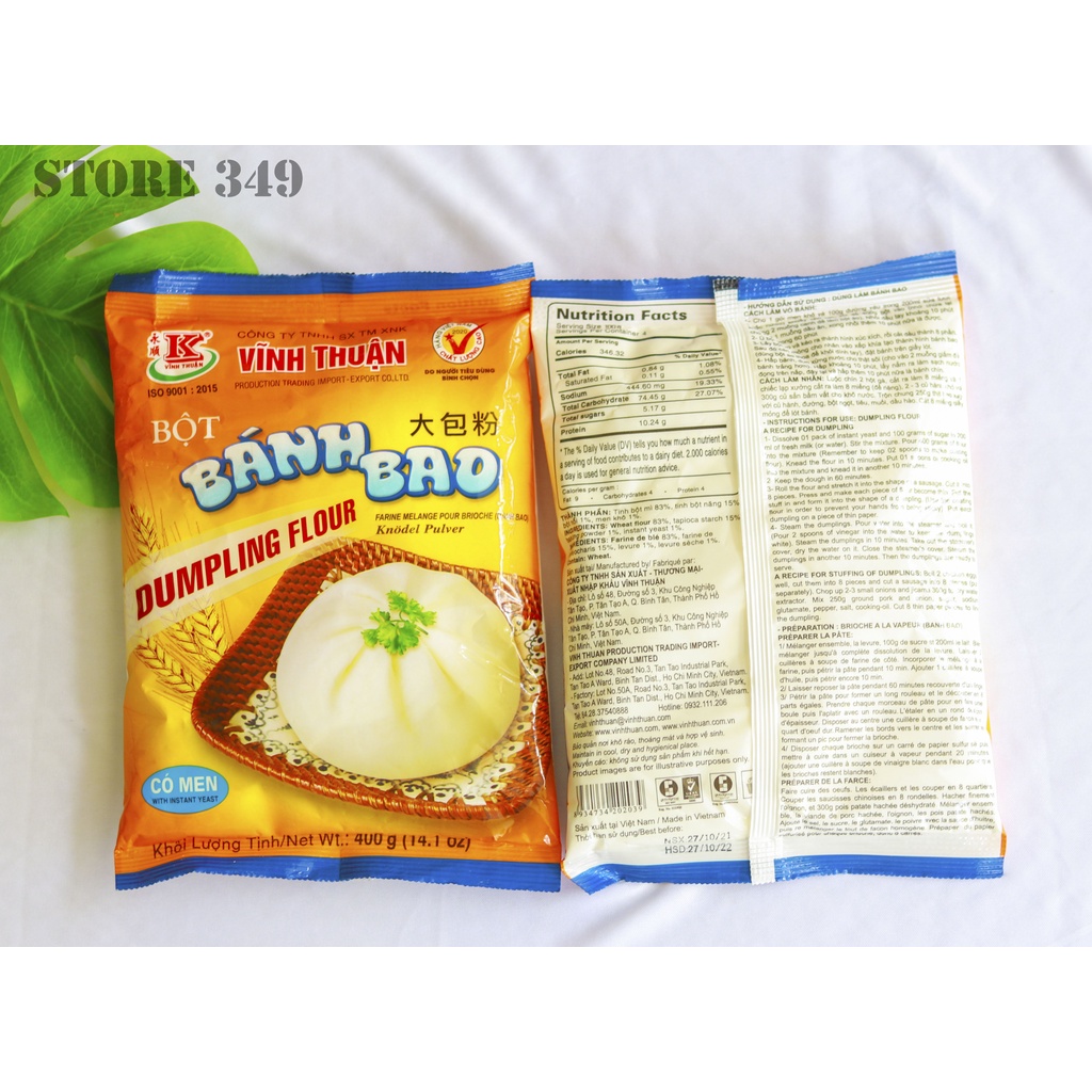 Bột Bánh Bao Vĩnh Thuận 400gr