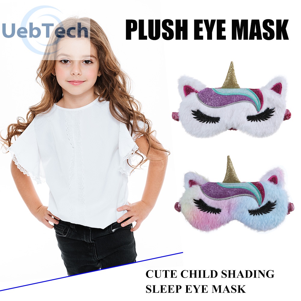 Vỏ bịt mắt ngủ bằng lông nhung kiểu hoạt hình dễ thương xinh xắn cho bé gái