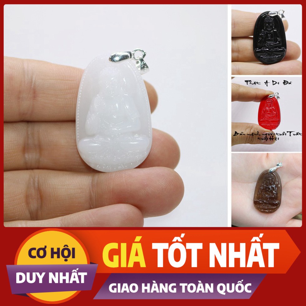 ) Mặt dây chuyền phật A Di Đà size nhỏ - Bản mệnh tuổi Tuất, Hợi - mặt phật - tượng phật - vòng cổ mặt phật