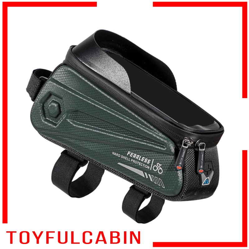 Túi Đựng Đồ Màu Đen Có Thể Chạm Màn Hình Cảm Ứng Gắn Khung Trước Xe Đạp