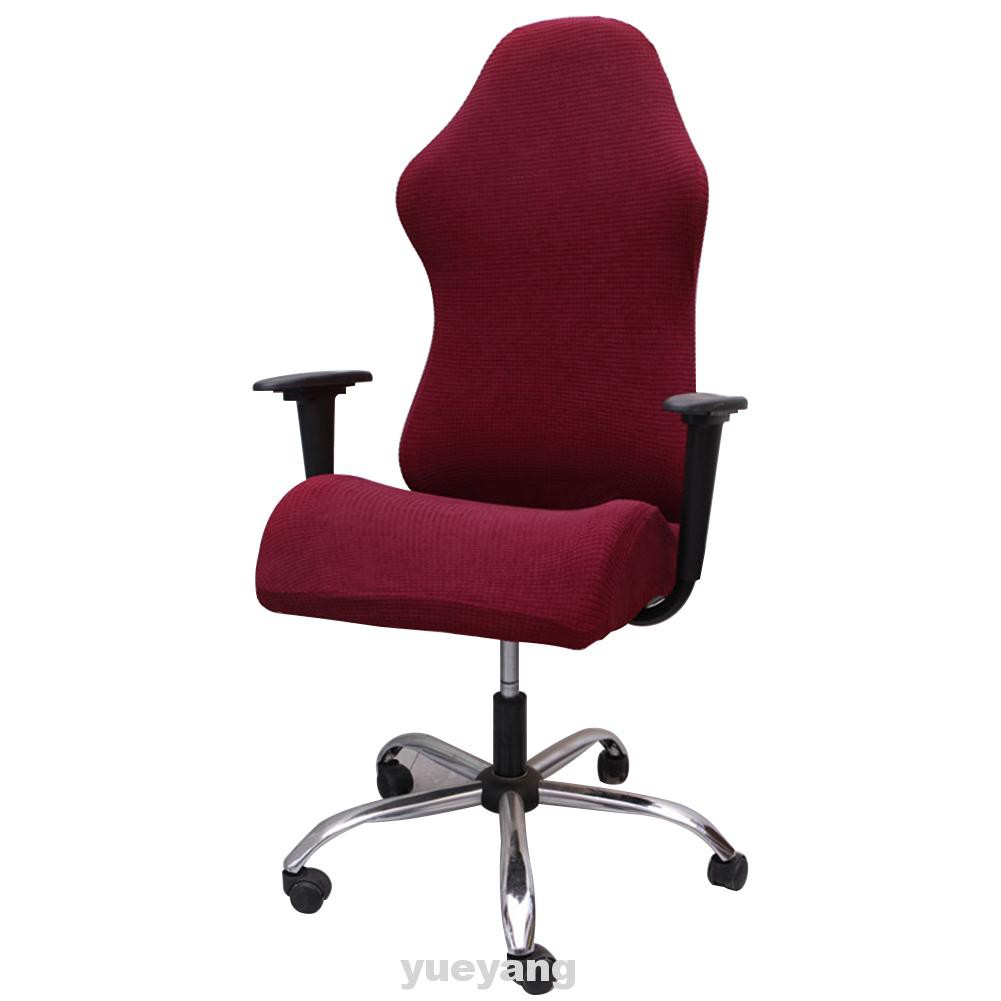 Solid Reusable Soft Washable Polyester Stretch Easy Install Home Office Gaming Chair Cover