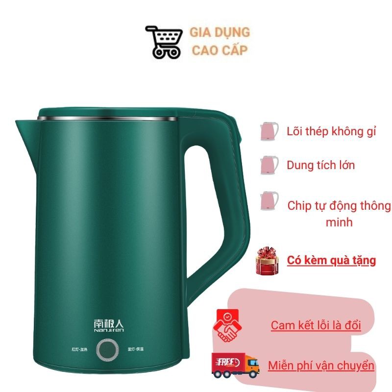 Ấm Siêu Tốc Bình Đun Nước Siêu Tốc Chigo Lõi Thép Không Gỉ  ( 2.5L) - Hàng Chính Hãng