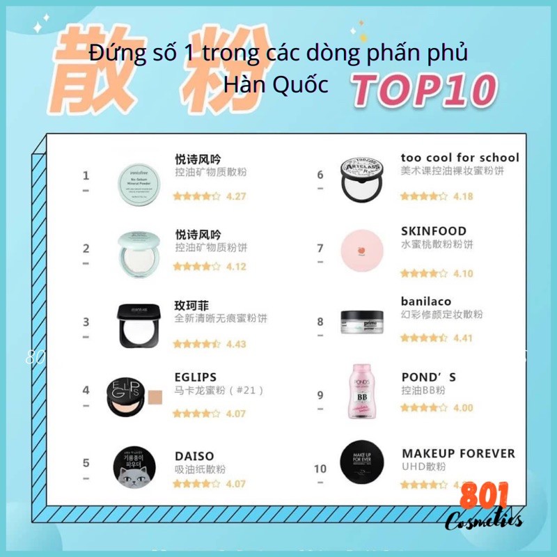 Phấn phủ kiềm dầu Innisfree No-sebum Mineral Power | Phấn phủ dạng bột kiềm dầu Innisfree (5g) | BigBuy360 - bigbuy360.vn