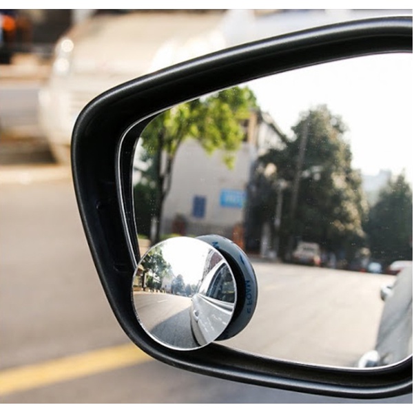 Bộ 2 Gương cầu lồi 360 độ Xóa điểm mù gắn Kính chiếu hậu xe hơi, ô tô CÓ VIỀN BAO và loại không có viền