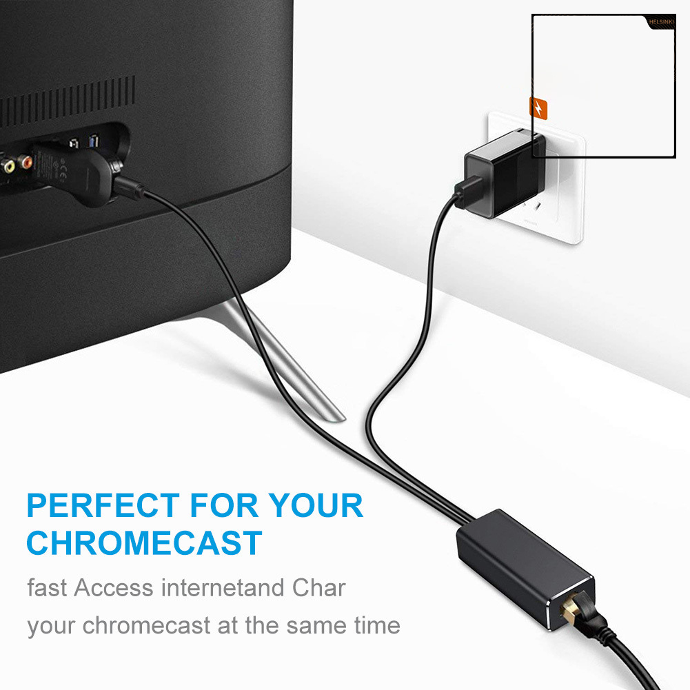 Cáp Chuyển Đổi 2 Trong 1 Micro Usb / Usb Sang Rj45 Ethernet Cho Chromecast Fire Tv Stick