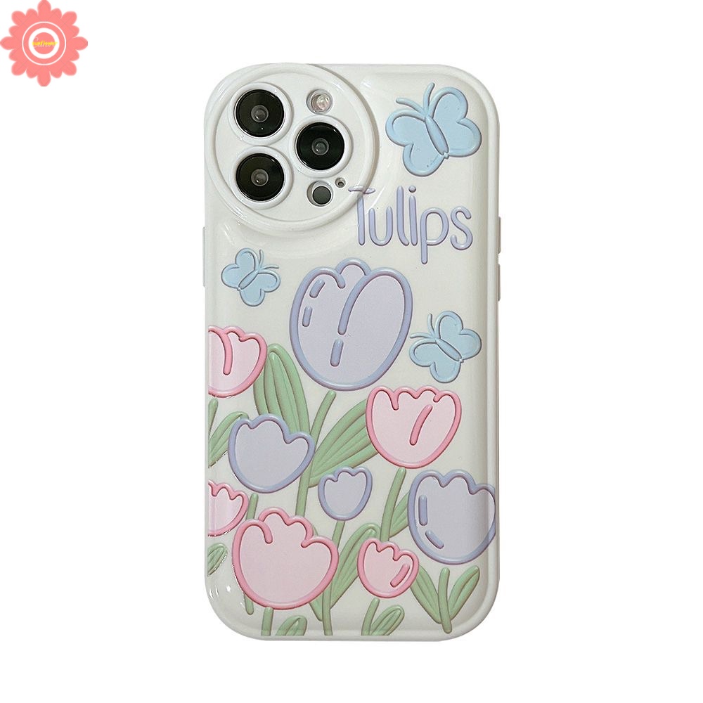 Ốp Điện Thoại Mềm In Hình Hoa Tulip Cho iPhone 7 8 14 Plus 6 6s 14 11 12 13 Pro MAX XR X XS MAX SE 2020
