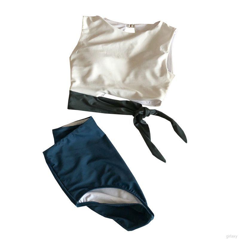 Bộ đồ tắm màu trơn thời trang Hàn Quốc trẻ trung cho nữ