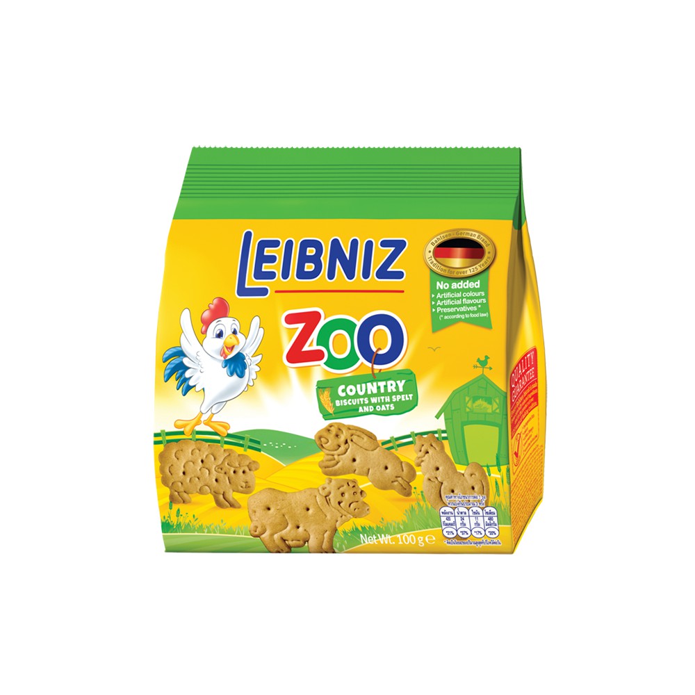 [Mã FMCGM25 - 10% ĐH 150K] Bánh qui bơ lúa mì & yến mạch hình thú Leibniz zoo 100g