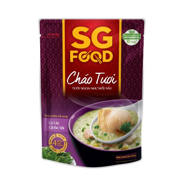 Combo 5 Cháo Tươi Sài Gòn Food 270G (Thịt Bằm, Sườn Non, Lươn, Cá Lóc, Cá Hồi)