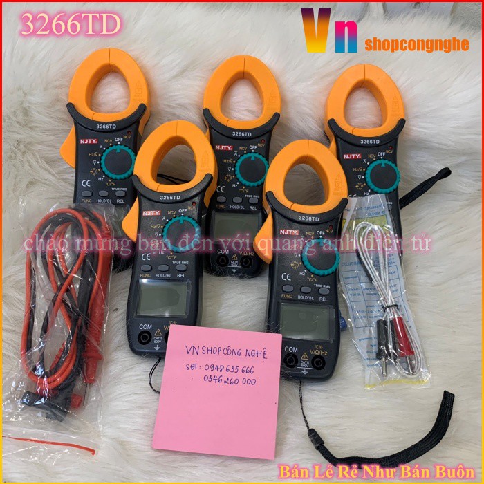 3266TD Đồng Hồ Ampe Kìm Kẹp Dòng NJTY TỤ,TẦN SỐ , NHIỆT ĐỘ