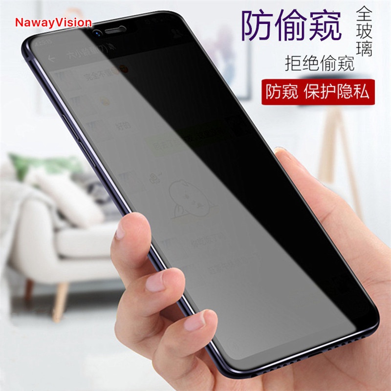 Kính Cường Lực Chống Nhìn Trộm Bảo Vệ Toàn Màn Hình Cho Samsung A9 A8 A7 A6 Plus 2018