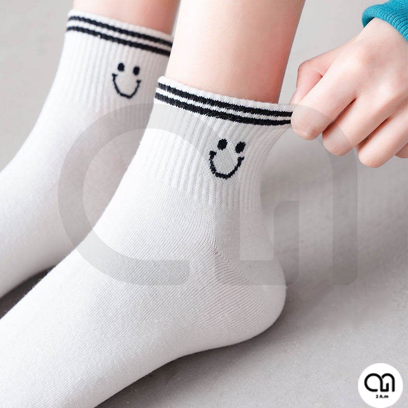 Tất Vớ Cổ Ngắn Nữ Tone Màu Trắng Họa Tiết Động Vật Dễ Thương Cute Thời Trang Đẹp Vải Cotton
