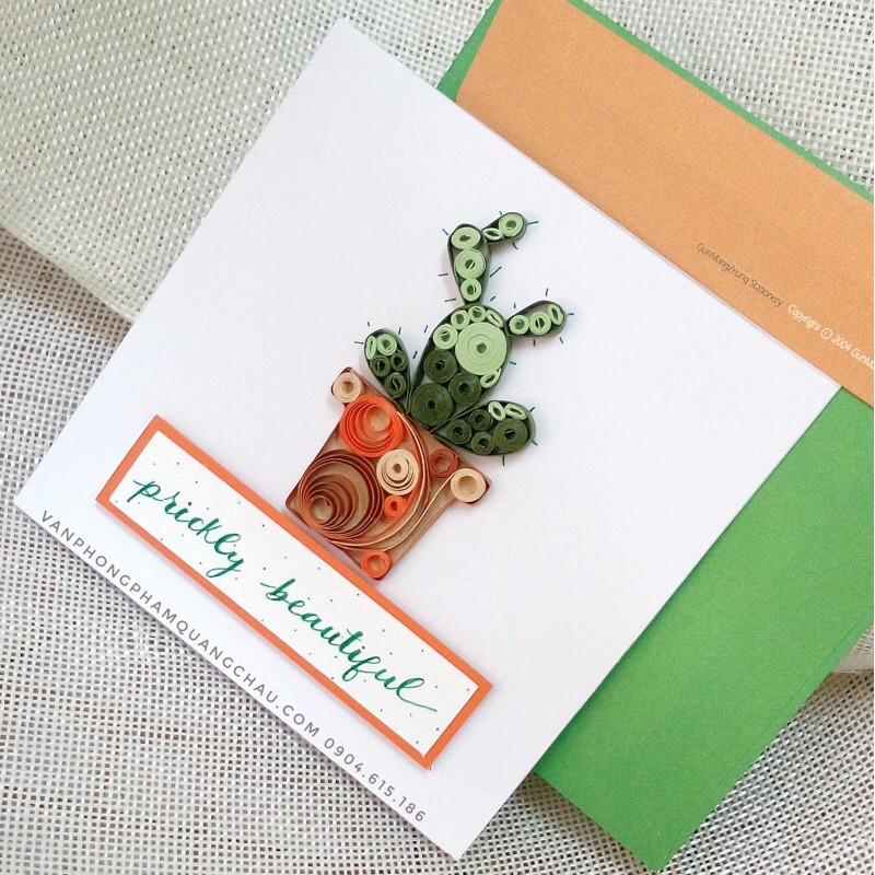 Thiệp quilling hoa  - 01 chiếc