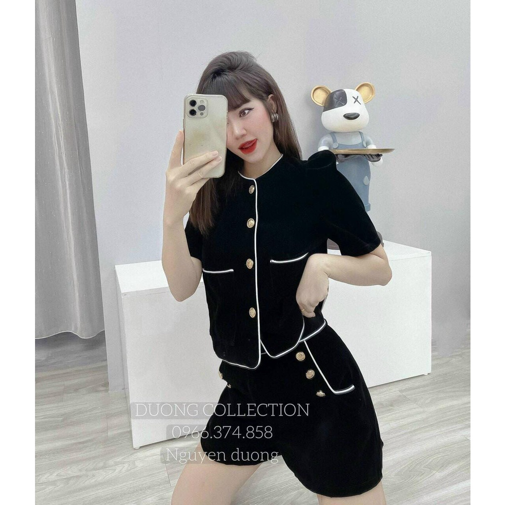 SET BỘ ĐỒ NỮ - SET BỘ PHỐI VIỀN THỜI TRANG CÀI NÚT THẬT PHONG CÁCH TRẺ TRUNG