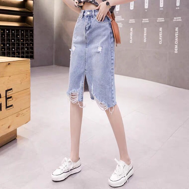 Chân Váy Bò Dài Xẻ trước Thời Trang | BigBuy360 - bigbuy360.vn