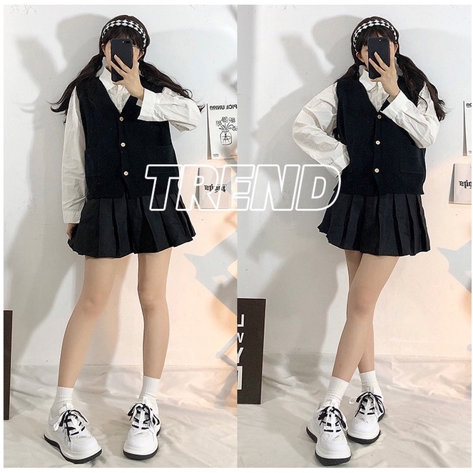 Giày Thể Thao Nữ Basic Màu Trắng Đế Đen 𝑩𝒚.𝑪𝒂𝒎𝒄𝒂𝒎