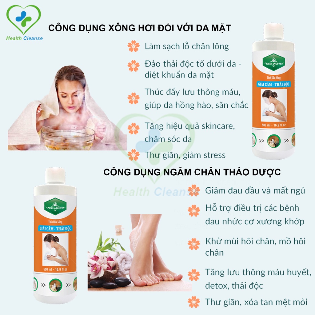 Tinh dầu xông giải cảm thải độc Thảo Nguyên 500ml