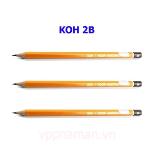 Hộp bút chì gỗ 2b koh - bút chì 2b thân gỗ vỏ vàng 12 chiếc/ 01 hộp