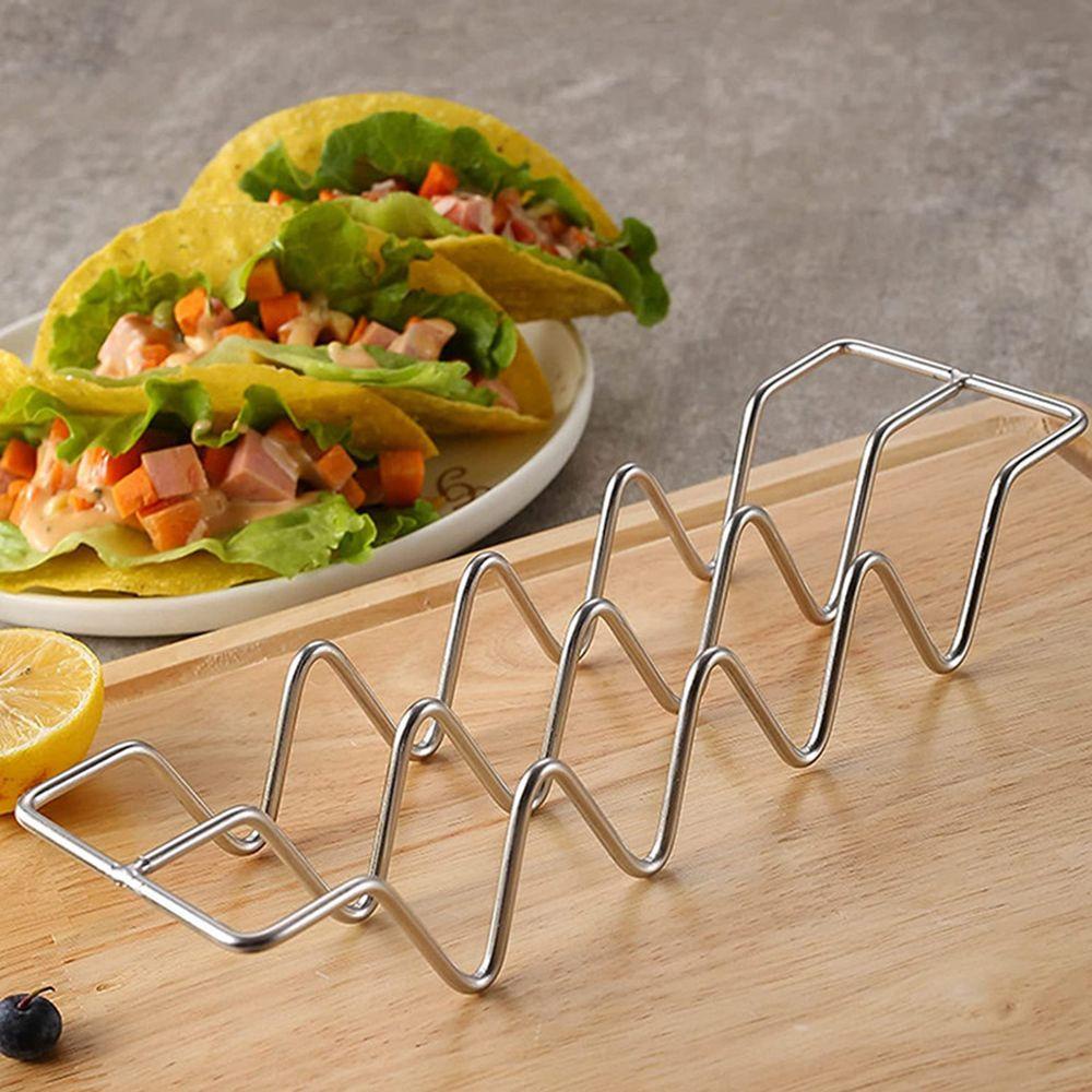 Epoch Khay Đựng Bánh Taco Bằng Thép Không Gỉ Hình Gợn Sóng Tiện Dụng