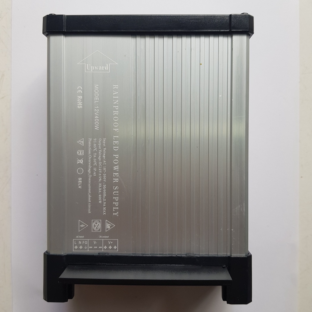 Nguồn led chống nước 12V 33A - 400w, 50A - 600w đổi điện 220V sang 12V