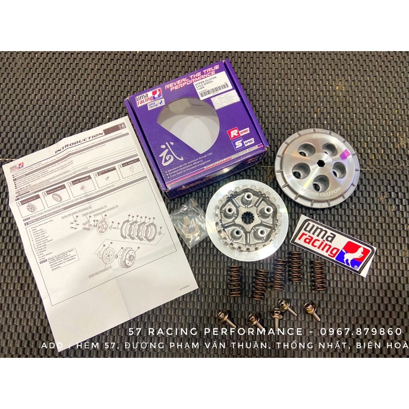 Bộ nồi 5 lò xo, lá bố UMA Racing dành cho các xe Yamaha Exciter 150, Fz150, TFX, R15 V2