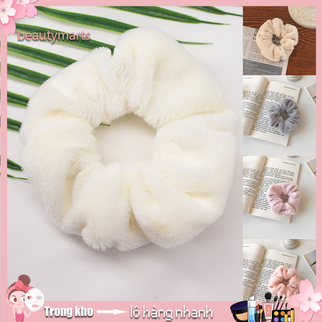 [Hàng mới về] Dây Buộc Tóc Phối Lông Mềm Mại Xinh Xắn Cho Nữ