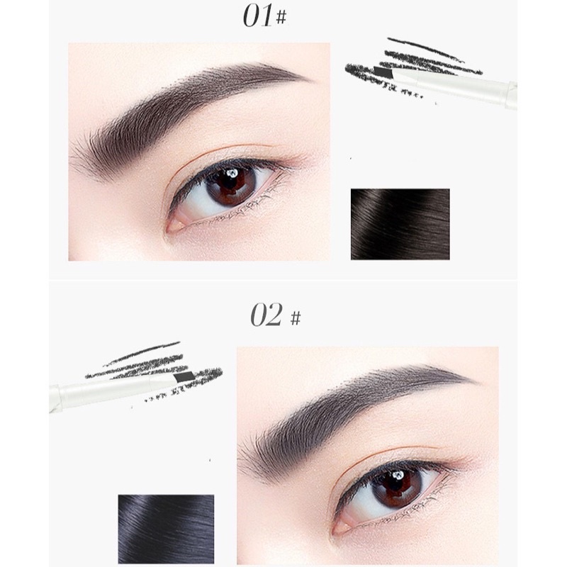 bút kẻ lông mày đa dụng 2 đầu kẻ và chuốt lông mày Lameila Eyebrow Pencil không thấm nước, không trôi, màu bền