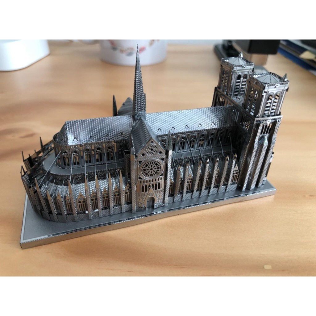 Mô Hình Kim Loại Lắp Ráp 3D Metal Mosaic Nhà Thờ Đức Bà Notre Dame De Paris