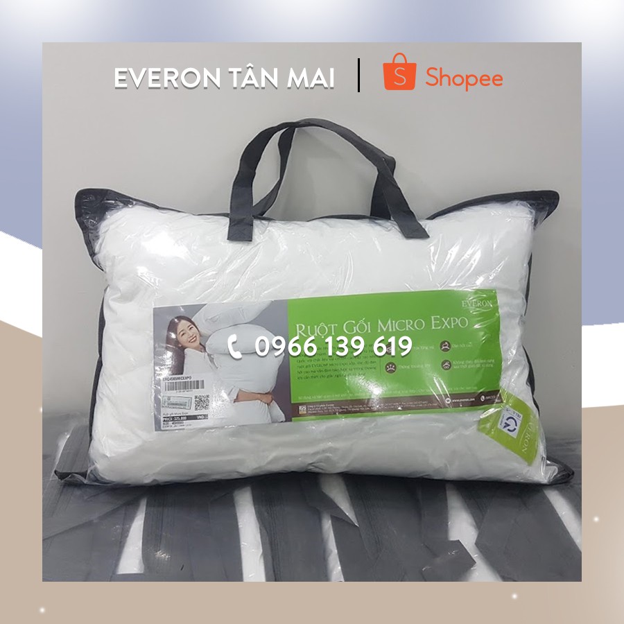 Ruột Gối Everon Micro Expo (Gối thấp + Có tem điện tử chính hãng)