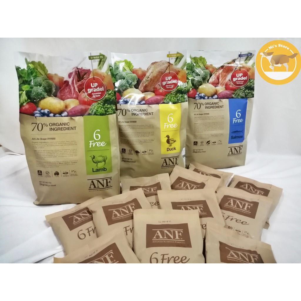 Hạt hữu cơ cao cấp cho chó ANF 6Free (gói lẻ 200g)