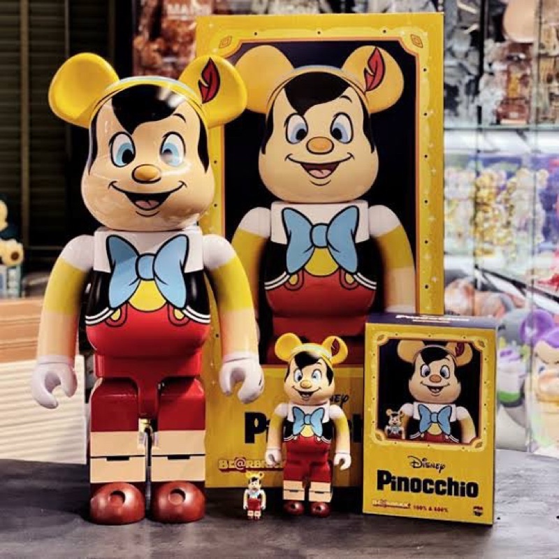 Mô Hình trưng bày decor Bearbrick Disney Pinocchio