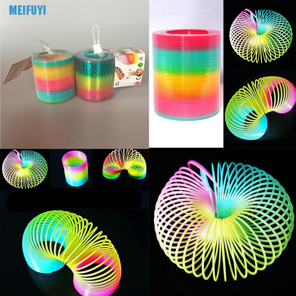 Đồ chơi lò xo màu sắc cầu vồng độc đáo cho trẻ em 8.7x9cm
