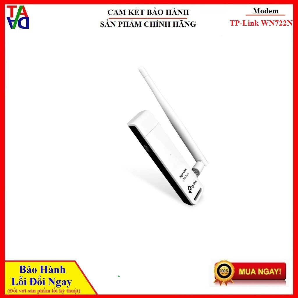 TP-Link TL- WN722N - USB Wifi  tốc độ 150Mbps - Hàng Chính Hãng