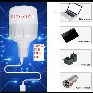 ĐÈN SẠC TÍCH ĐIỆN 30W CAO CẤP