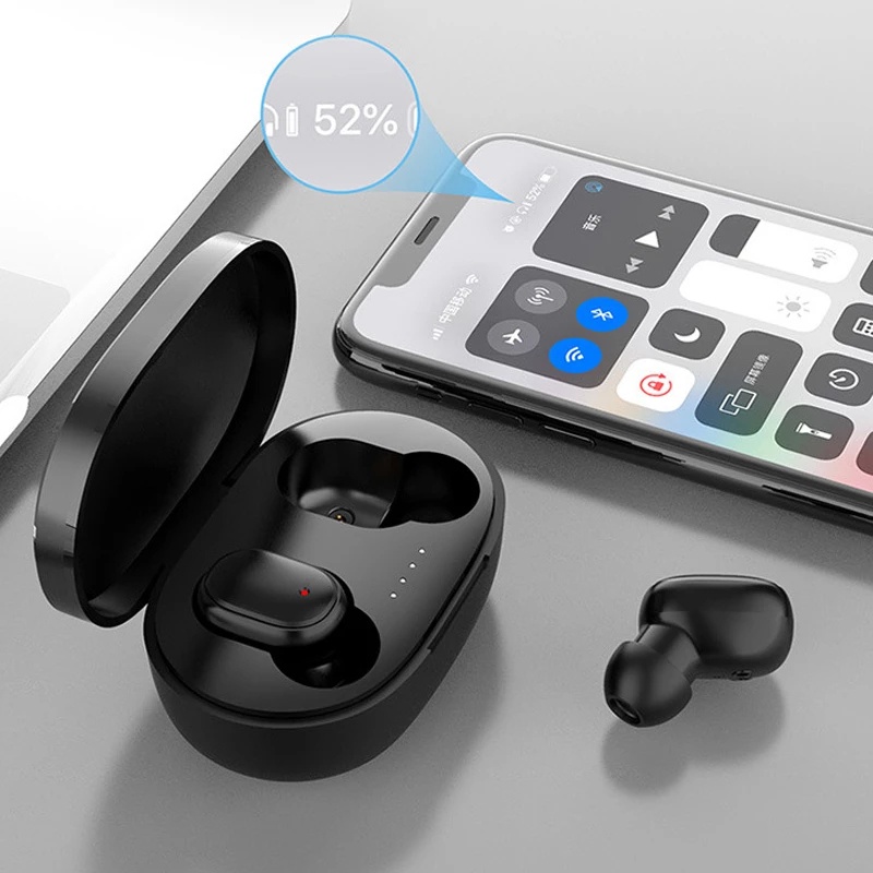 Tai nghe bluetooth 5.0 TZUZL không dây nhỏ gọn A6S TWS kèm hộp sạc cho điện thoại Xiaomi