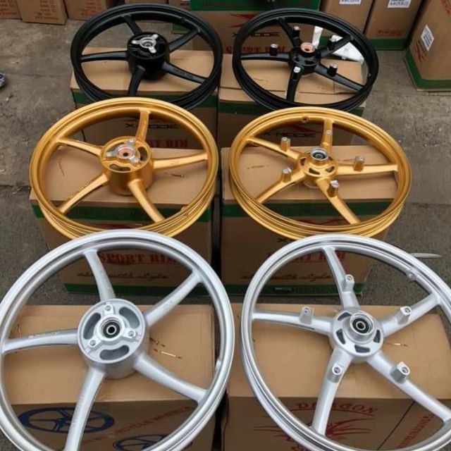 Siêu phẩm cặp mâm 5 cây xmode cho satria lắp như zin