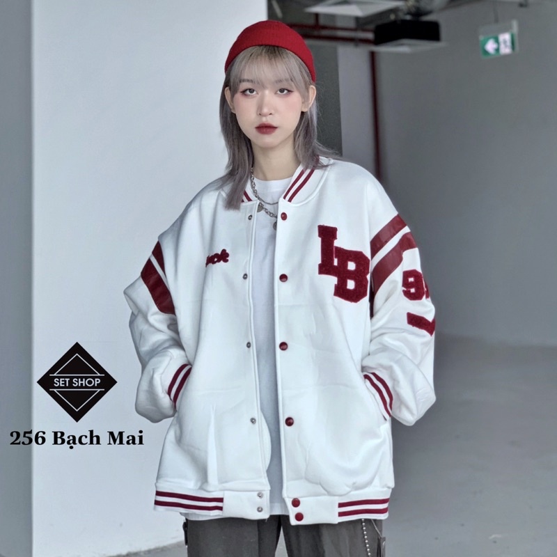 Áo khoác bomber LB nỉ chần bông | BigBuy360 - bigbuy360.vn