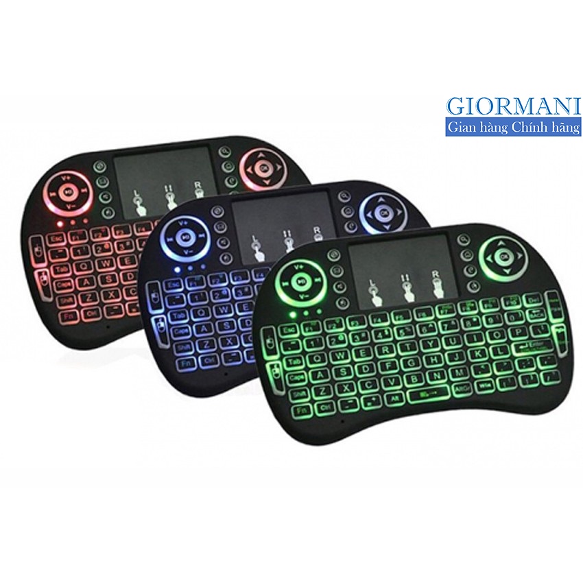 Bàn phím mini kiêm chuột cảm ứng không dây cho Smart Tivi, TV Box, Laptop  - Hàng cao cấp GIORMANI