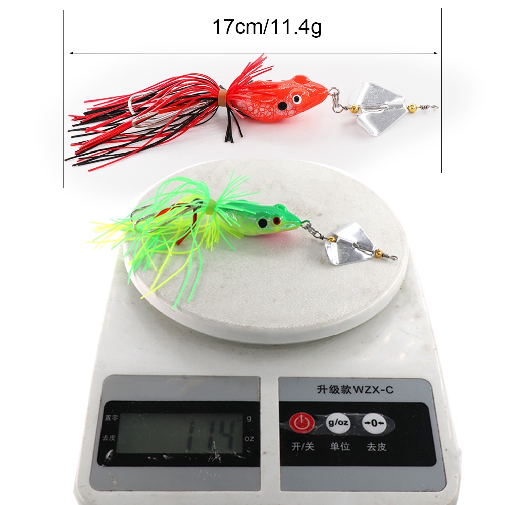 Mồi Câu Cá Giả Hình Ếch 11g Có Móc Cứng