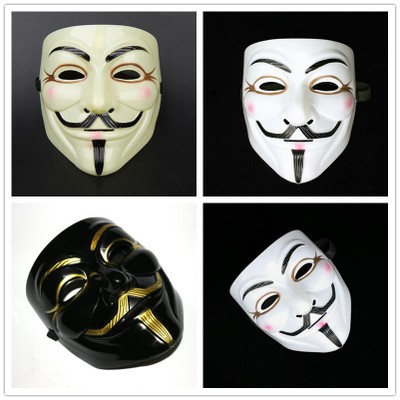 MẶT NẠ HÓA TRANG HACKER anonymous màu trắng (bán sỉ 9k)