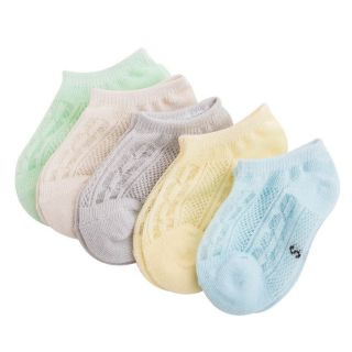 SÉT 5 ĐÔI Tất lưới cổ ngắn cho bé