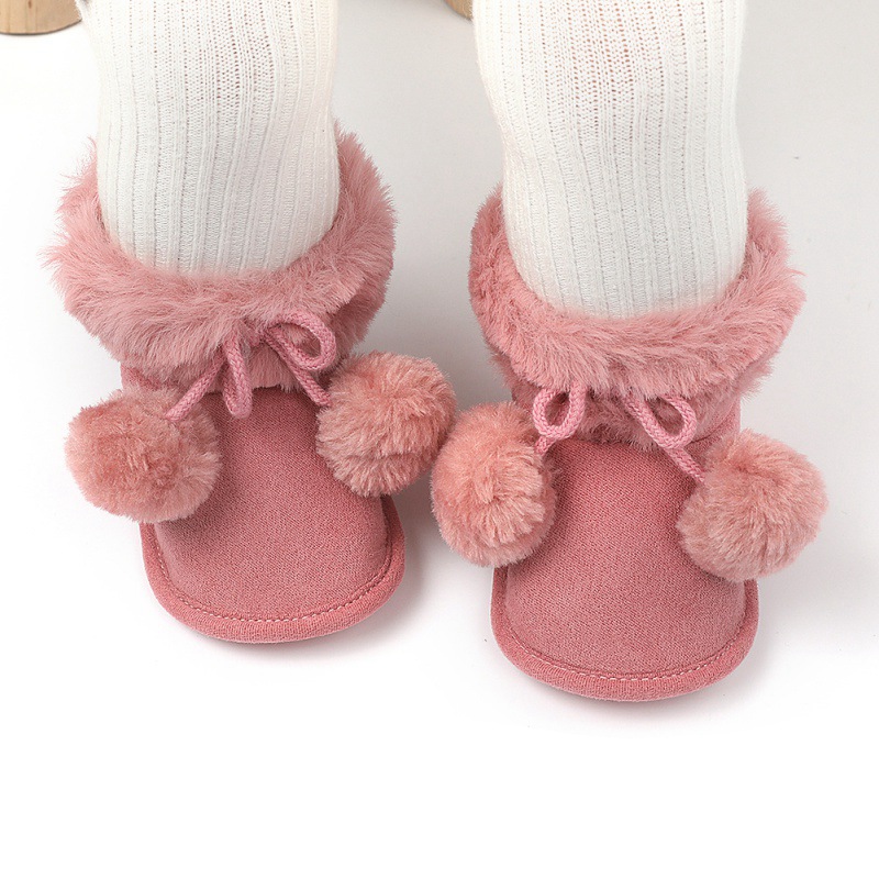 Giày bốt đế mềm chống trượt thời trang Hàn Quốc dễ thương chất liệu cotton dành cho bé trai và bé gái